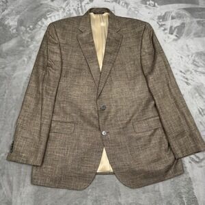 Jack Victor Brown Bamboo Suit Blazer Jacket Mens 44R Luxor Sport Coat Business